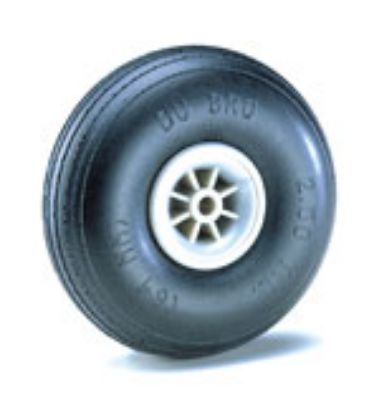 Picture of Du-Bro 250T 2-1/2" Dia. Treaded Low Bounce Wheels (2)