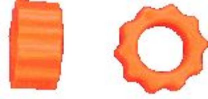 Picture of KBDD 4104 Orange 3D Extreme Dampeners For 600 Size Helis