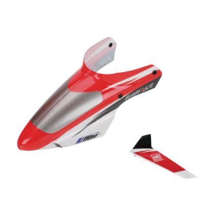 Picture of E-Flite EFLH3019 Complete Red Canopy with/Vertical Fin: BMSR