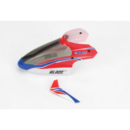 Picture of E-Flite BLH3518 Complete Red Canopy with Vertical Fin: mCP X