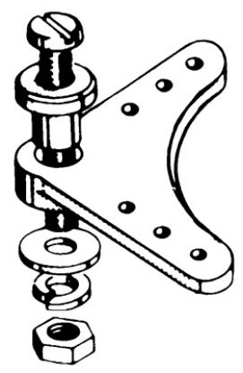 Picture of Du-Bro 167 90 Degree Nylon Bellcrank Assembly (QTY/PKG:2)
