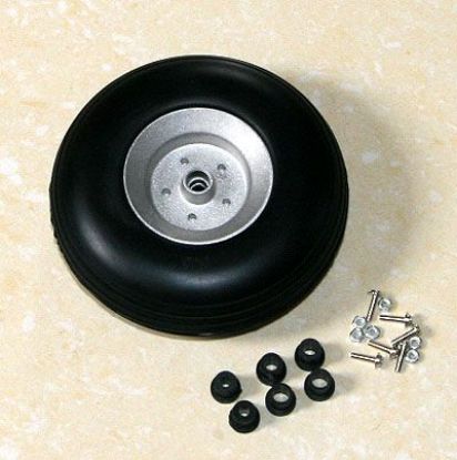 Picture of 6 Star Hobby WH300-L D76xΦ5.0xH27.0mm (3 in) Aluminum Rim Rubber PU Wheel X2