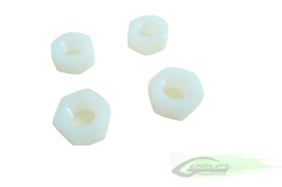 Picture of SAB HC224-S M8 H6.5 Nylon Hex Nuts (4pcs)- Goblin 700
