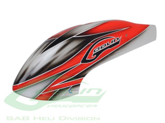 Picture of SAB H0271-S Canomod Airbrush Canopy Red/White Goblin 500