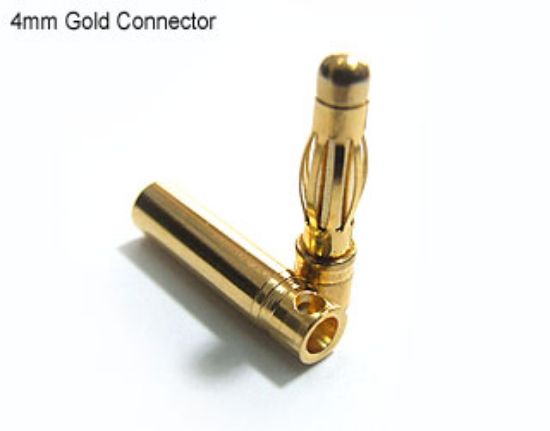 Picture of 4.0mm Gold Bullet Connector 3x Pair