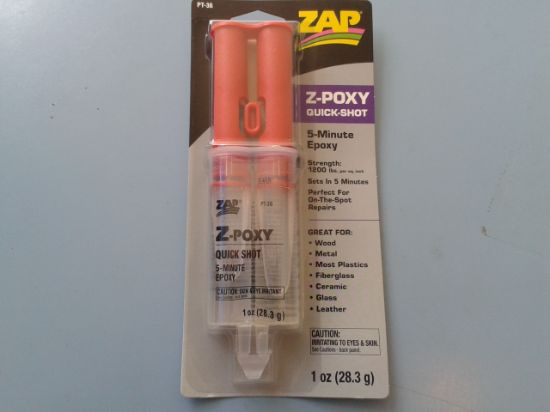 Picture of ZAP PT36 Z-Poxy/Epoxy  5 min Quick-Shot Dual Syringe 1oz