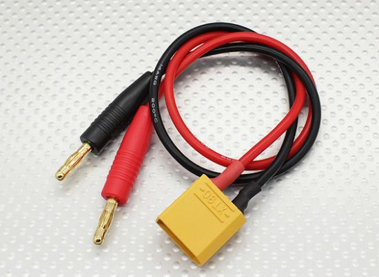 Picture of FUSE10540 XT90 to Banana Plug Charge Lead Adapter