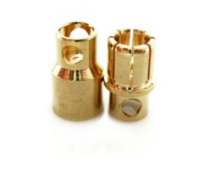 Picture of 8.0mm Gold Bullet Connector 3x Pairs