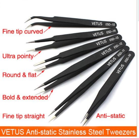 Picture of VETUS T039 High-precision Stainless Steel Tweezers (6 Set)