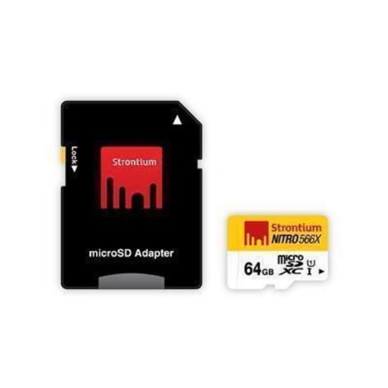STRONTIUM SRN64GTFU1 Nitro Series 64 GB Ultra High Speed MicroSD. Hobby ...