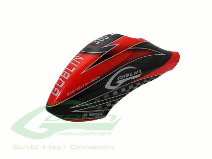 Picture of SAB H0545-S - Canomod Airbrush Canopy SAB Red/Black - Goblin 380