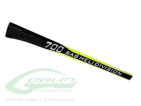 Picture of SAB H9045-S - Carbon Fiber Tail Boom SAB Yellow/Carbon - Goblin 700