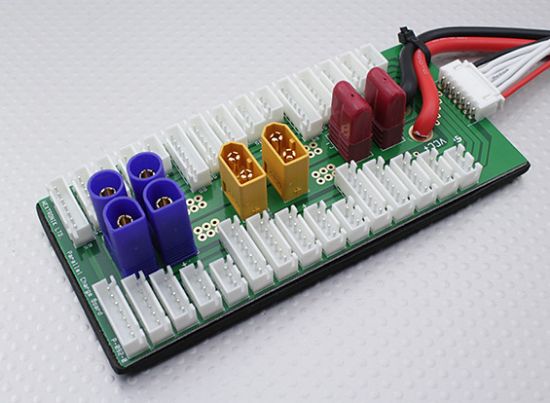 Picture of Parallel Charging Board for 6 Packs 2~6S (XT60,EC5,Deans)