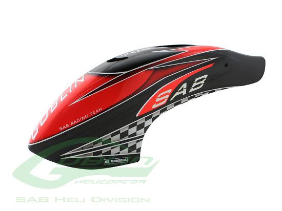 Picture of SAB H9048-S Canomod Airbrush Canopy SAB Red/Carbon - Goblin 770