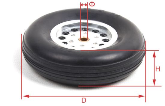 Picture of WH300-R 2pc 3in/78mm D78*H24*5mm Rubber Wheel