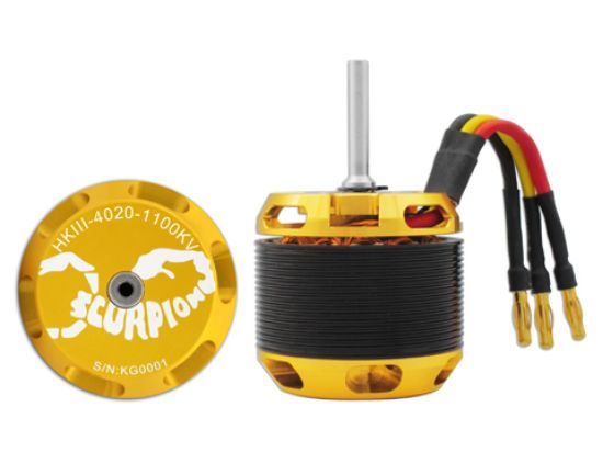 Picture of Scorpion HKIII-4020-1100KV Motor w/5mm Shaft (1640W, 1100kV)