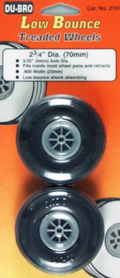 Picture of Du-Bro 275T 2 3/4" Dia. Treaded Low Bounce Wheels (2)