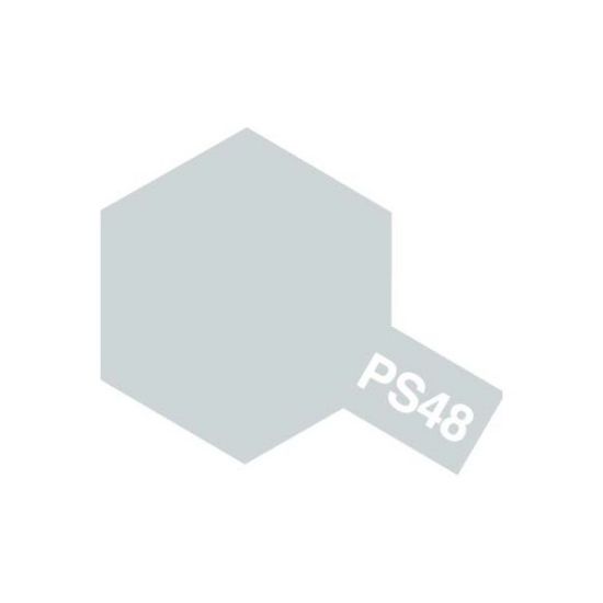 Picture of Tamiya PS-48 Polycarb Spray Paint: Metallic Silver Anodized Ali