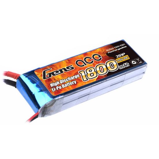 Picture of Gens Ace GA1800-2S25-EC3 1800mAh 2S, 25C EC3 Plug