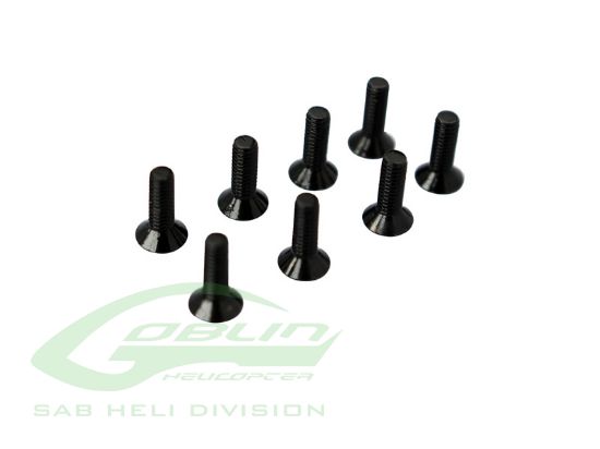 Picture of SAB HC125-S - Flat Head Cap M2.5x8mm (8pcs)