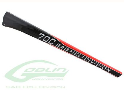 Picture of SAB H9035-S - Carbon Fiber Tail Boom SAB Red/Carbon - 700 Comp/Speed