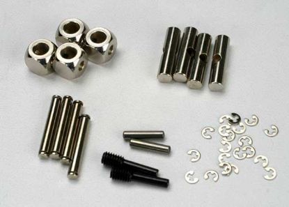 Picture of Traxxas 5452 - U-joints, driveshaft (carrier (4)/ 4.5mm cross pin (4)/