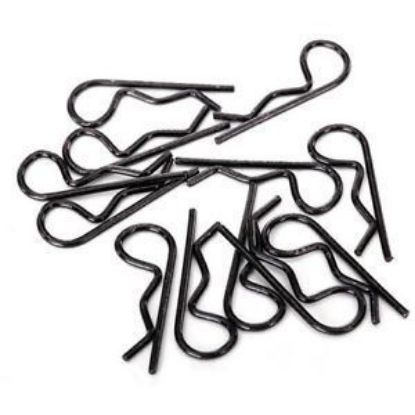 Picture of Traxxas 1834A - Body clips, black (12) (standard size)