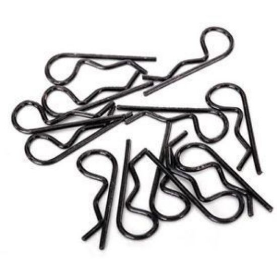 Picture of Traxxas 1834A - Body clips, black (12) (standard size)
