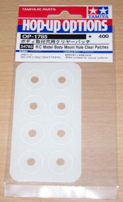Picture of Tamiya 54785 RC Body Mount Hole Patches - Clear