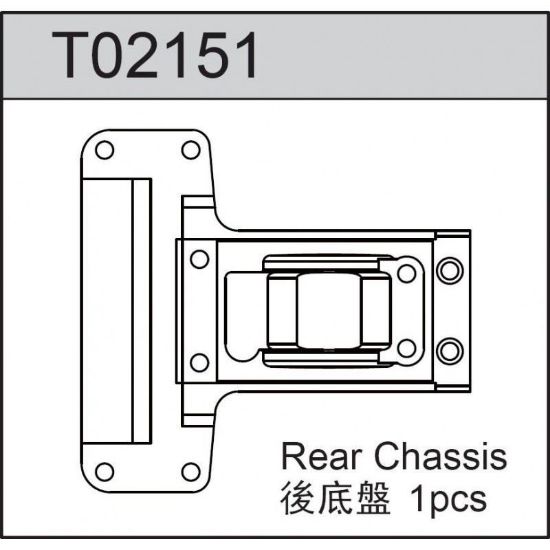 Picture of Team C T02151 Rear T Chassis