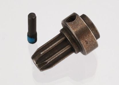 Picture of Traxxas 6888X - Drive hub, front, hardened steel (1)/ screw pin (1)