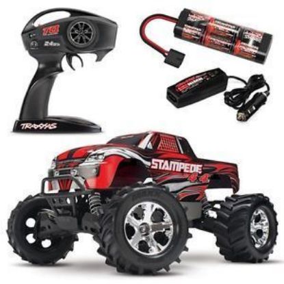 Picture of Traxxas 67054-1 - 1/10 Stampede 4X4 XL-5 Brushed 2.4GHz RTR (Red)