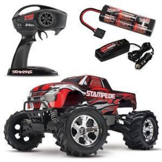 Picture of Traxxas 67054-1 - 1/10 Stampede 4X4 XL-5 Brushed 2.4GHz RTR (Red)