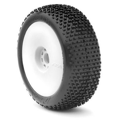 Picture of AKA 14001SRW 1:8 Buggy I-Beam Soft Evo Wheel Pre-Mounted White