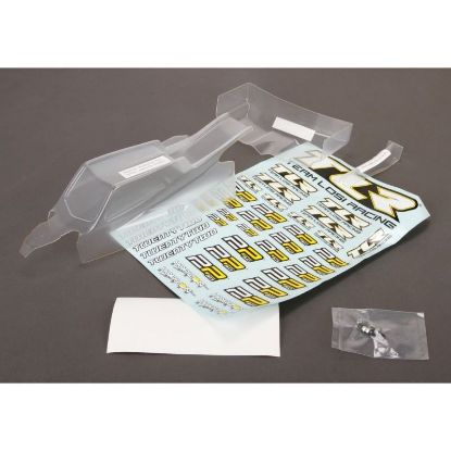 Picture of LOSI TLR330004 Light Weight Body/Wing, Clear, w/Stickers: 22 3.0