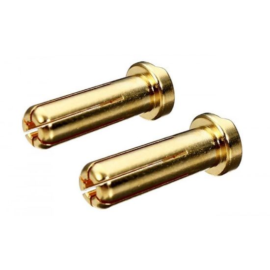 Picture of RC Pro RCP-BM030 5mm Gold Bullet Connector low profile Male 2pcs