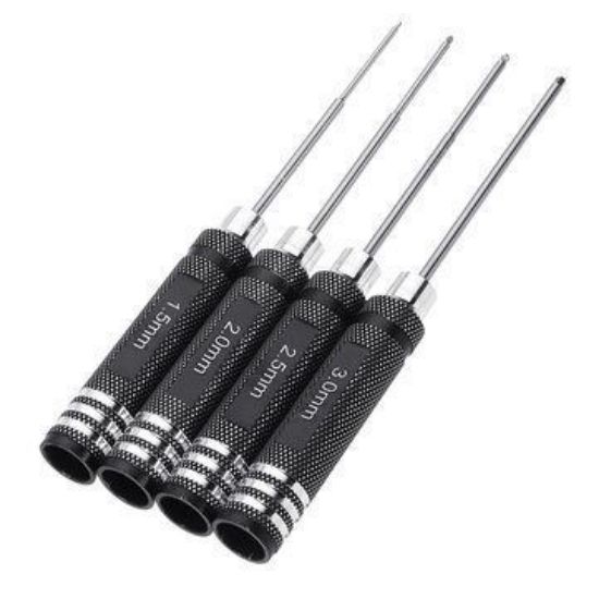 Picture of YZ Tools YZ-006 Allen Wrench Screwdriver Tool Set  1.5/2.0/2.5/3.0mm 4pcs