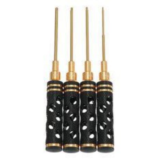 Picture of YZ Tools YZ-048 Top-grade Titanium Alloy Allen Wrench Set (3.0/2.5/2.0/1.5mm) 4pcs