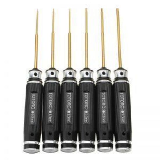 Picture of YZ Tools YZ-040 Titanium Alloy Allen Wrench Set (3.0/2.5/2.0/1.5/1.3/0.9mm)