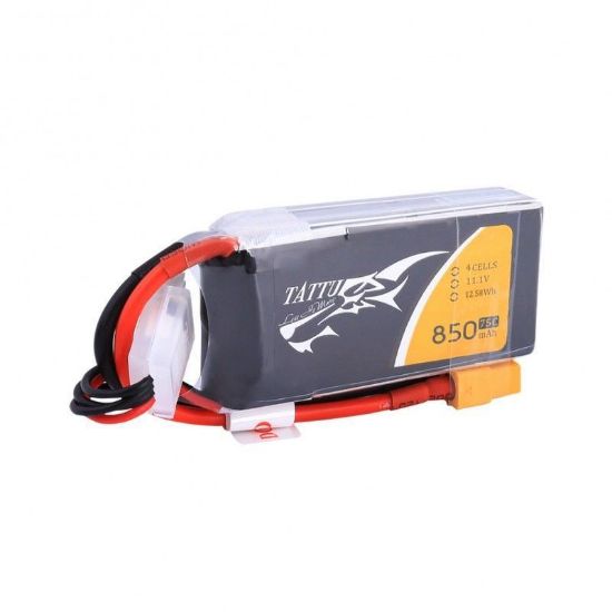 Picture of Tattu 14.8v 4s 850mAh 75c  XT60 plug