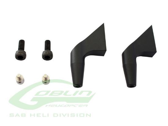 Picture of SAB H0183BM-S - Aluminum Main Blade Grip Arm (New Design) Black Matte - Goblin 700/770