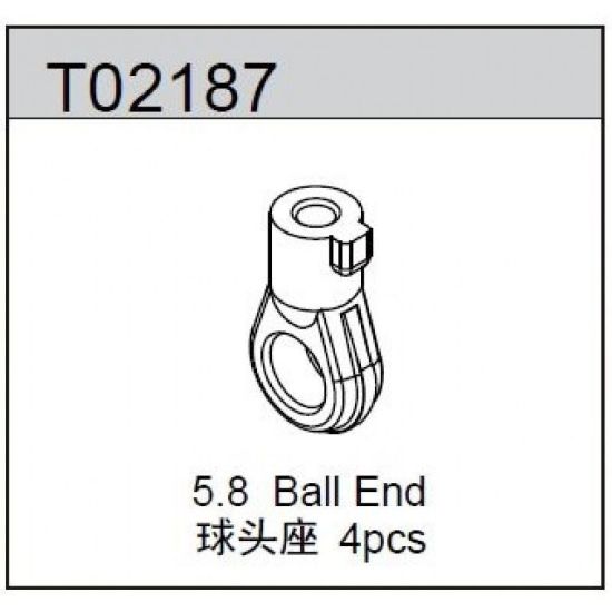 Picture of Team C T02187 5.8mm Ball End TC02 EVO, TM2, TM2 V2, TM2SC
