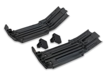 Picture of Traxxas 7744 Skidplate, front (1), rear (1)/ rubber impact cushion (2)