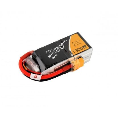 Picture of Tattu FPV 1300mAh 4S 14.8v 75C 72x36x29mm 155g With XT60 Plug