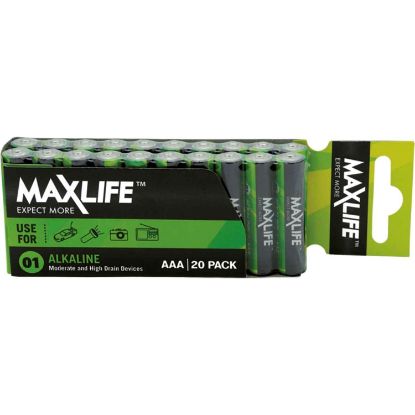 Picture of Maxlife BATAAA-A AAA Alkaline Batteries 20 pack