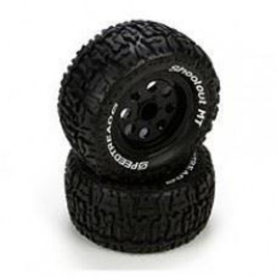 Picture of ECX43008 Ruckus Tire, Premount, Front/Rear, Black Wheel (2)