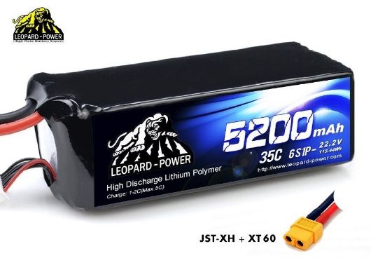 Picture of Leopard Power 6s 22.2v 5200mah 35c Lipo Battery with XT60