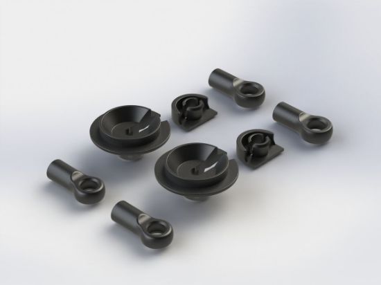 Picture of ARRMA ARAC8971 AR330338 Shock Rod End Set Nero (2)