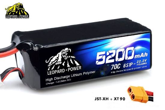 Picture of Leopard Power 6s 22.2v 5200mah 70c XT90 Lipo Battery