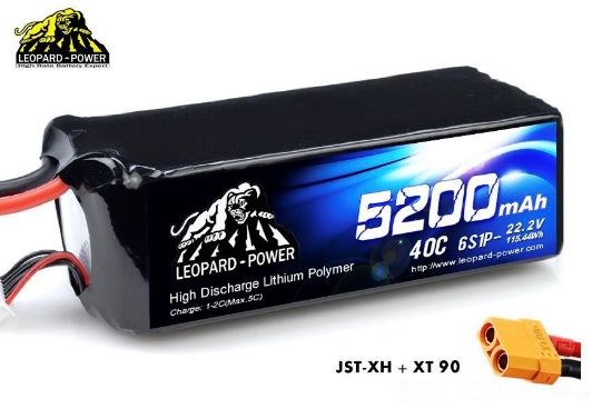 Picture of Leopard Power 6s 22.2v 5200mah 40c XT90 Lipo Battery